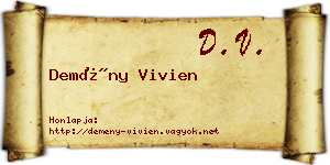Demény Vivien névjegykártya