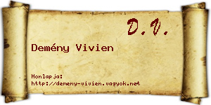 Demény Vivien névjegykártya