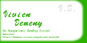 vivien demeny business card